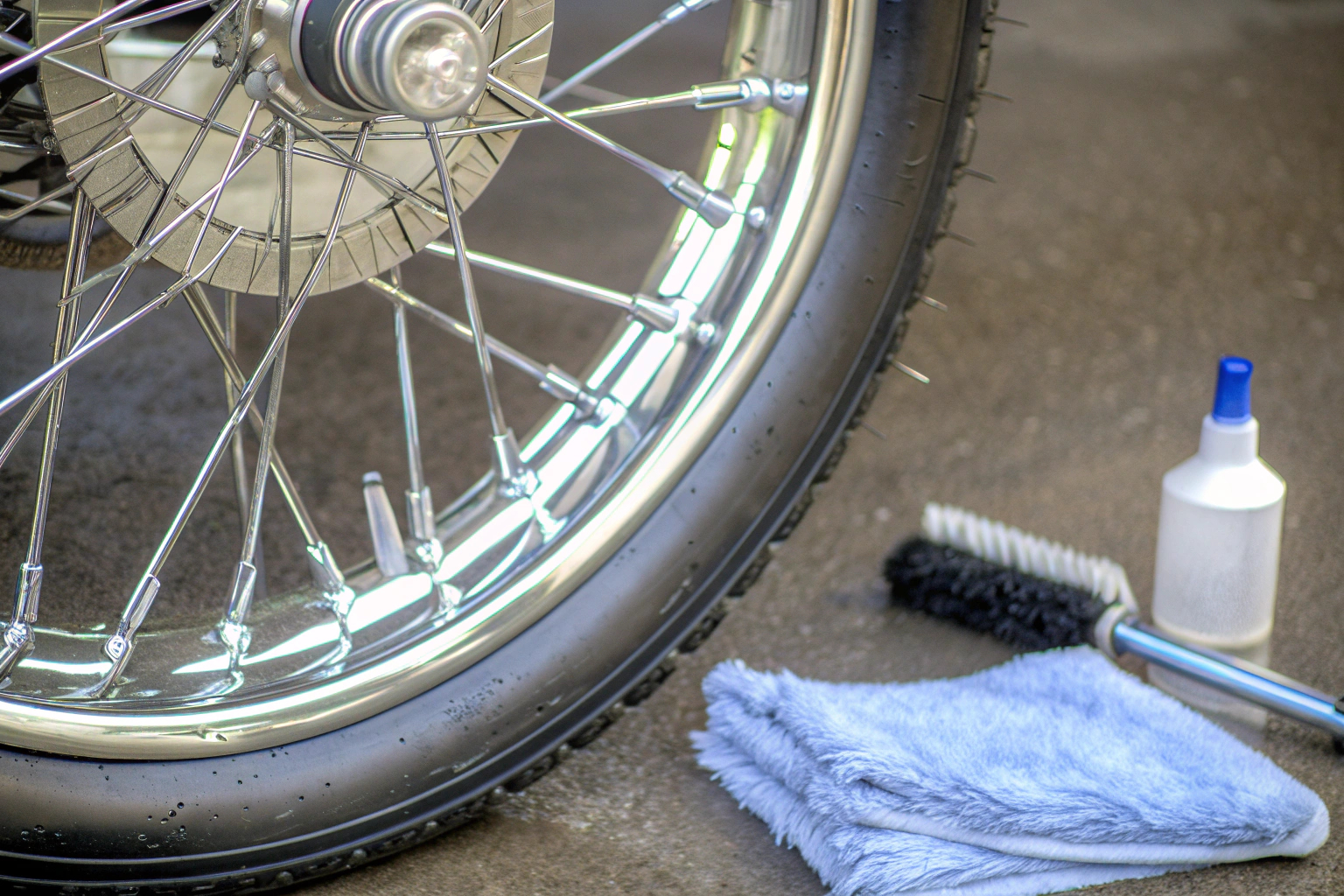 Felgenpflege Motorrad
