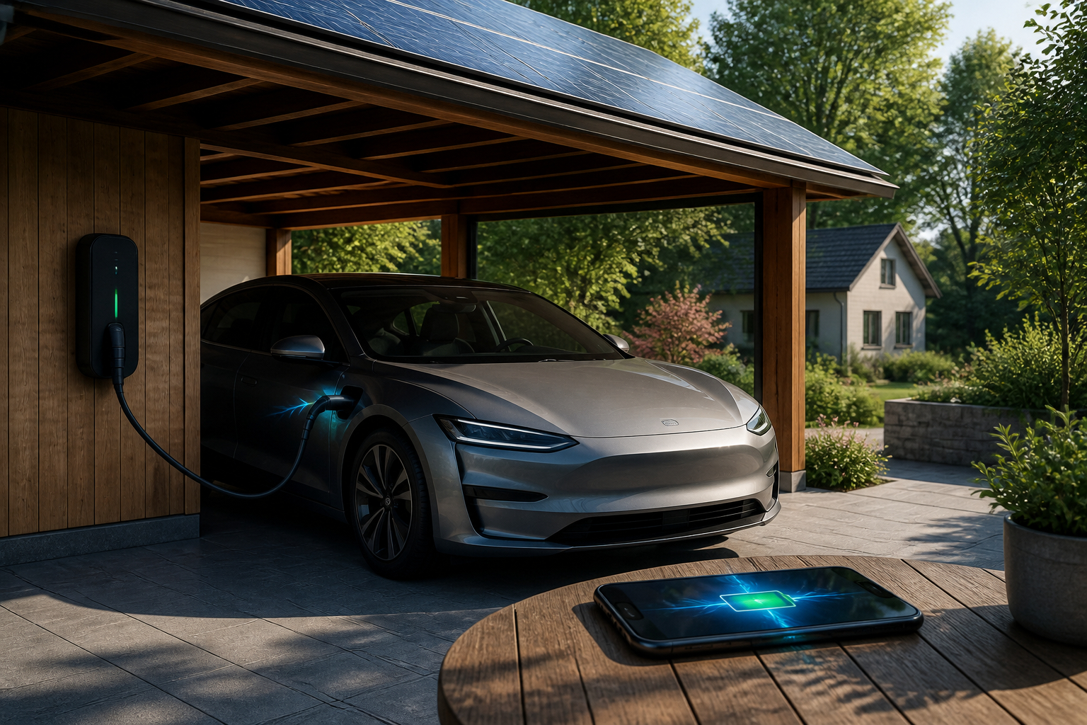 PV-Überschussladen mit Elektroauto und Wallbox App