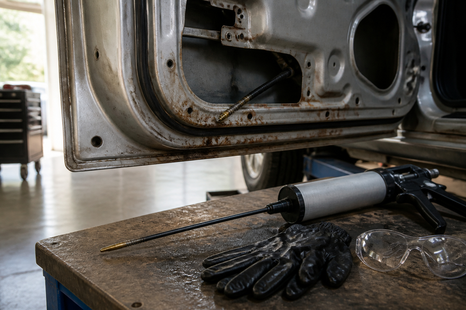 Hohlraumversiegelung mit Sonde am Auto richtig anwenden