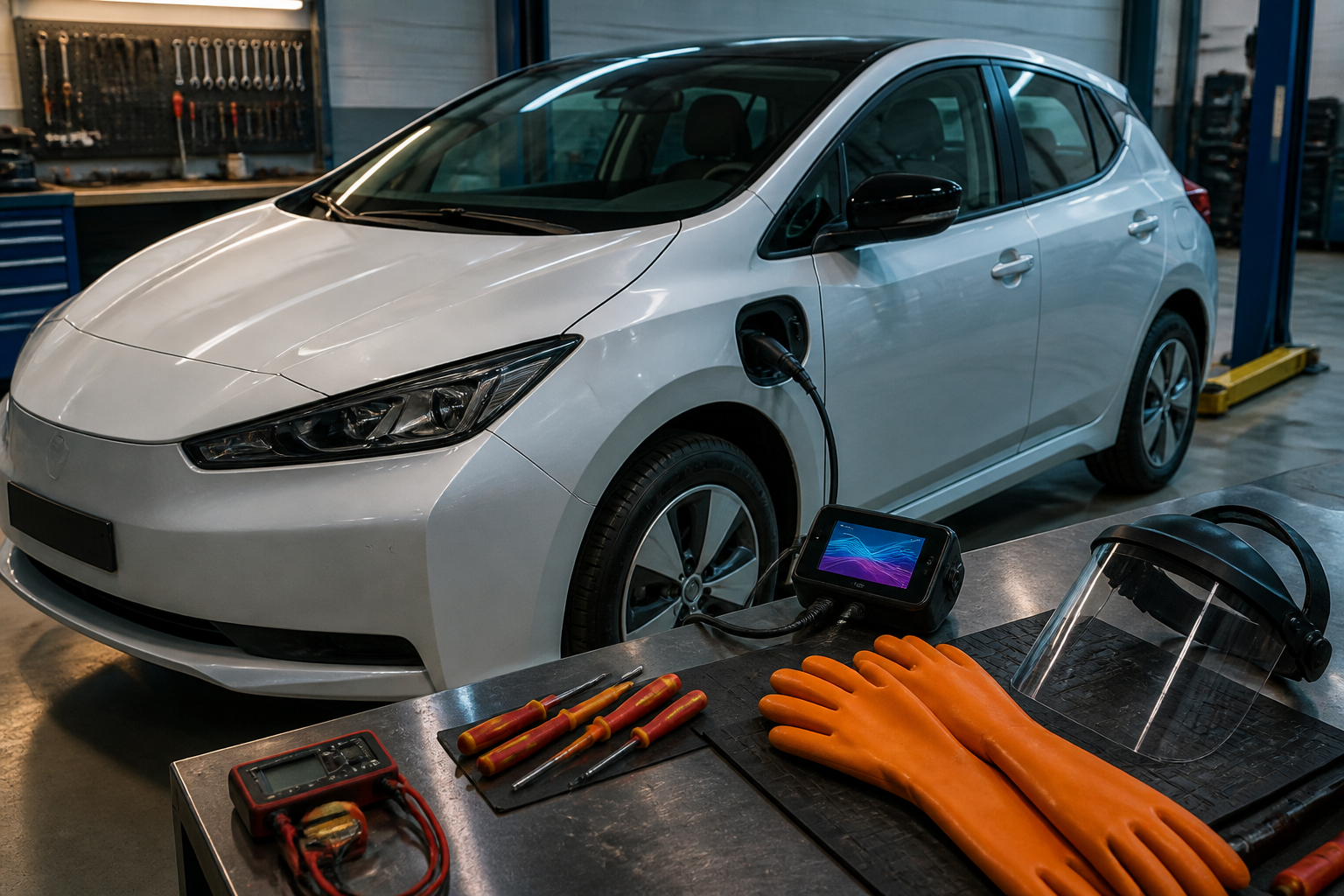 Professionelle Batteriediagnose an einem gebrauchten Elektroauto