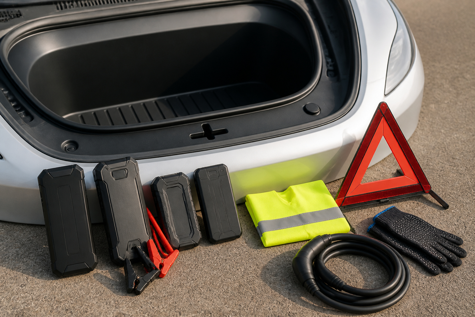 Starthilfe Powerbank im Notfallset für Elektroautos