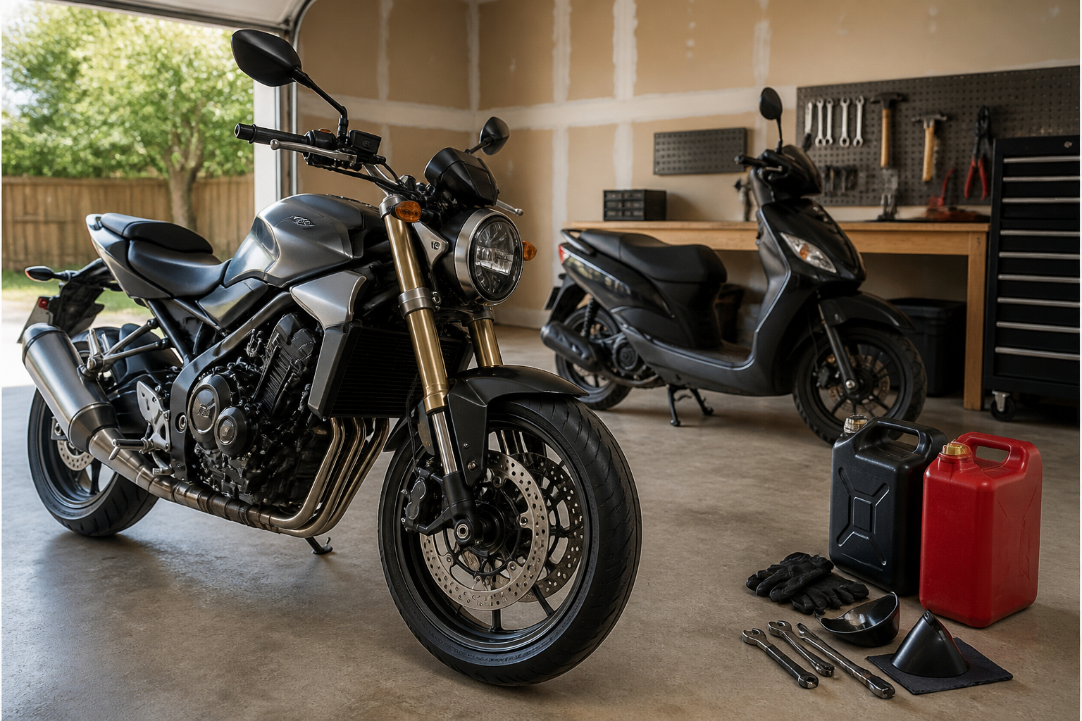 Motorrad und Roller für die Winterpause vorbereiten