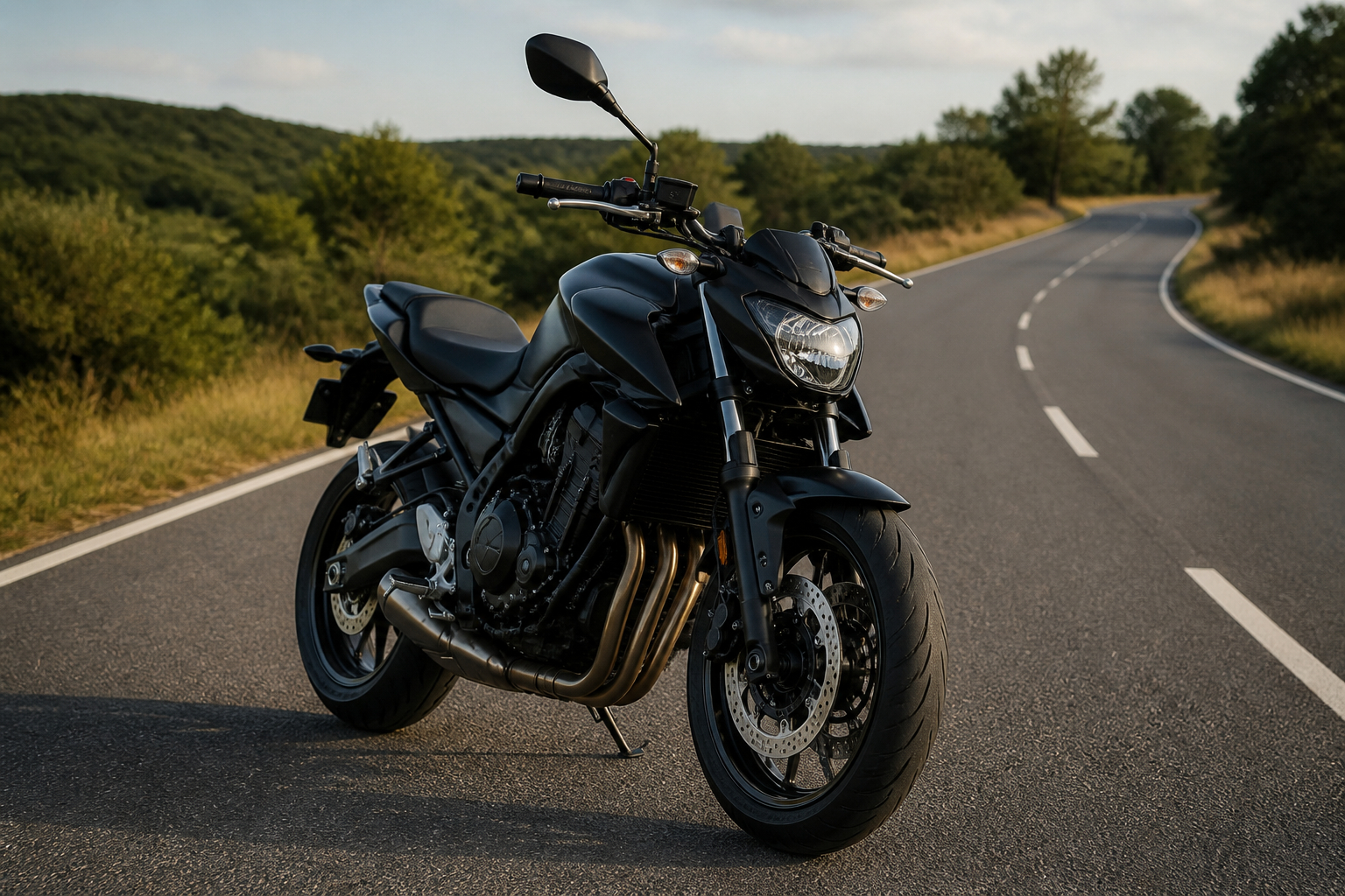 Motorradfahrer stellt die Position eines Lenkerendenspiegels ein