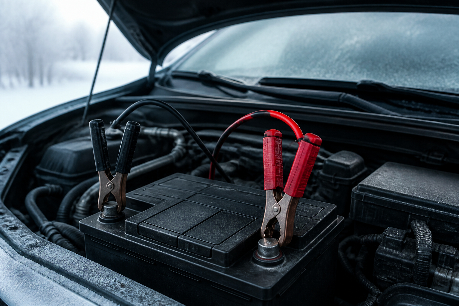 Autobatterie mit Batterietester bei Problemen der Start-Stopp-Automatik