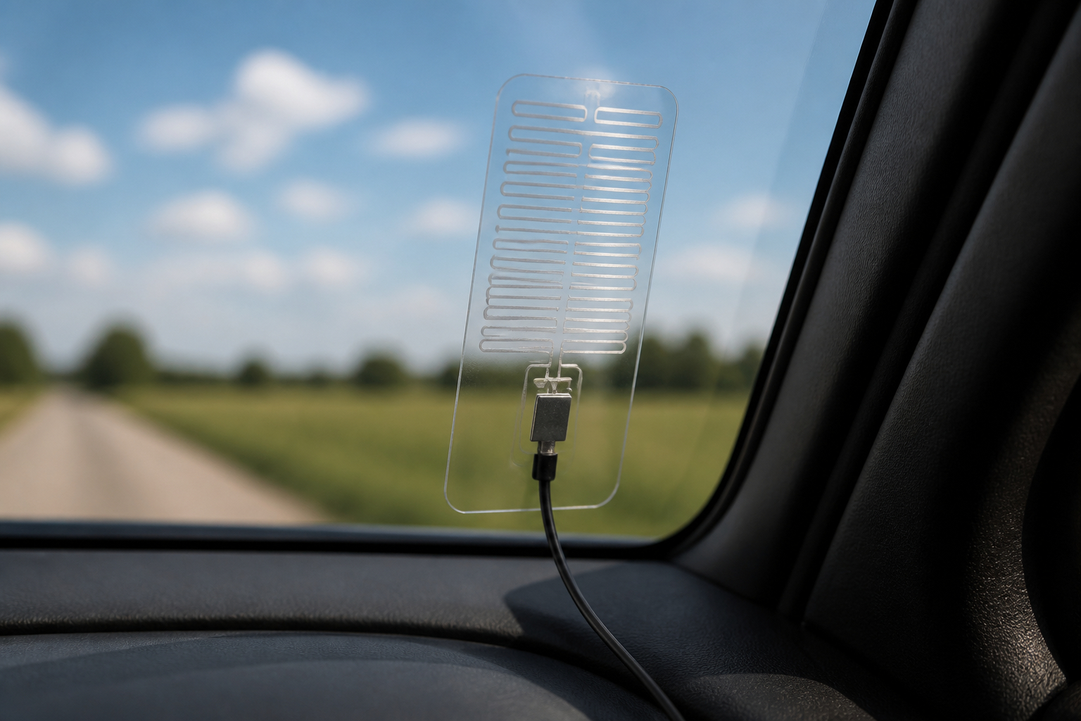 Aktive DAB Autoantenne mit Massekontakt und Anschlusskabel