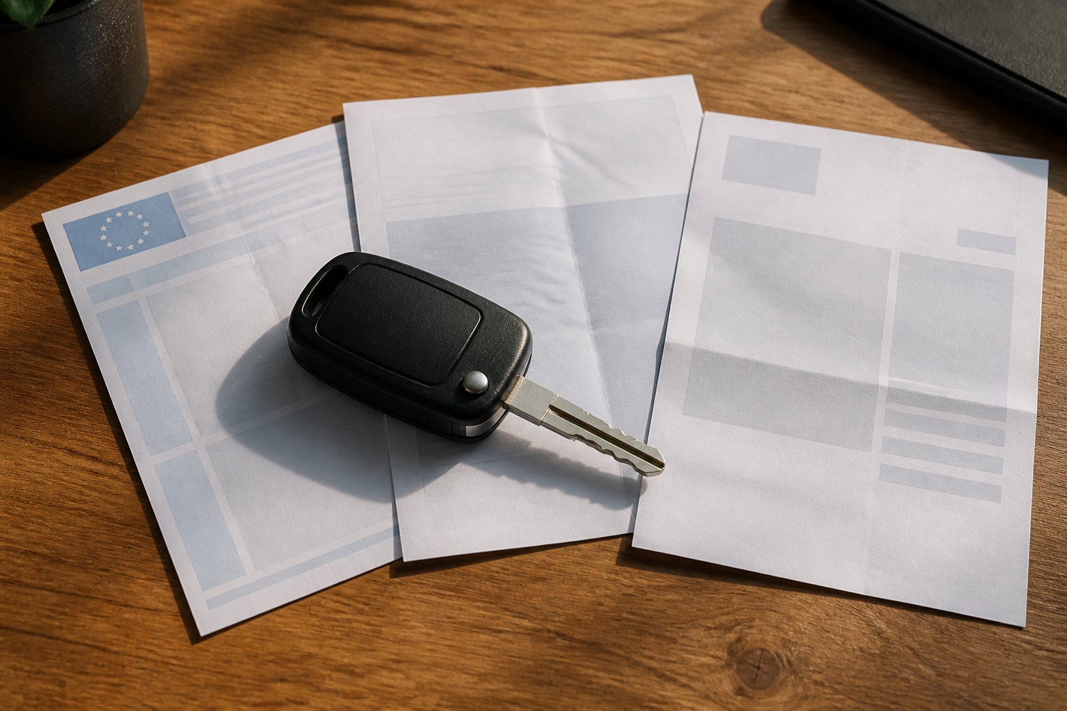 COC-Bescheinigung und Fahrzeugdokumente für einen EU-Import