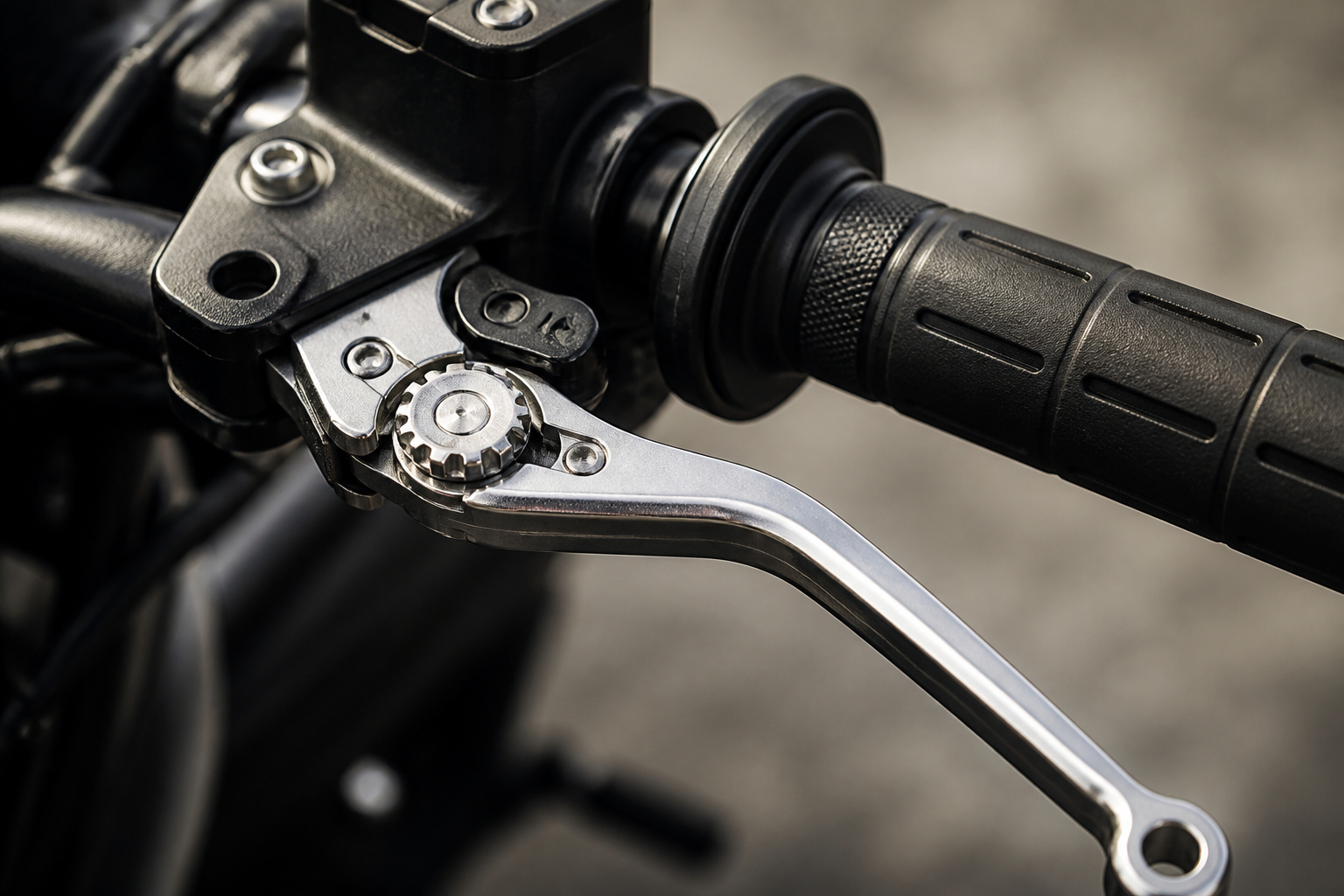 Verstellbarer Kupplungshebel am Motorrad mit Einstellrad