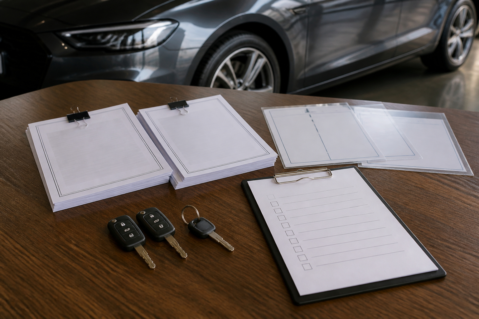 Schlüsselübergabe und Kaufvertrag beim privaten Autoverkauf