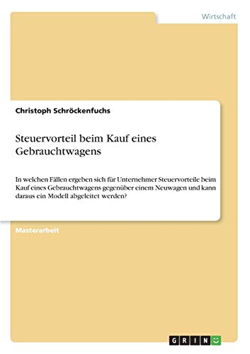 Steuervorteil beim Kauf eines Gebrauchtwagens