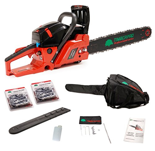 TIMBERPRO Kettensäge mit Benzin 62 cm³, Leistung 3,6 PS