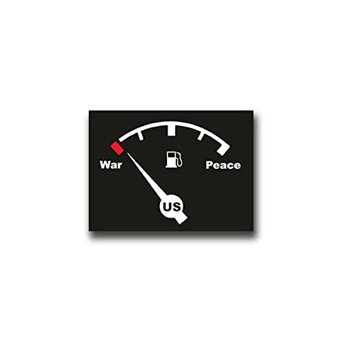 Aufkleber/Sticker Benzin War Peace Frieden Tankanzeige Spritpreise 10x7cm A933