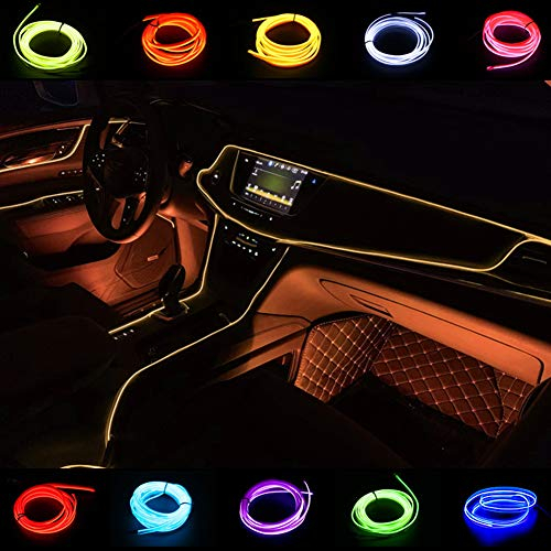 Kmruazre EL-Draht 3m/9ft führte Flexible weiche Schlauch-Draht-Lichter