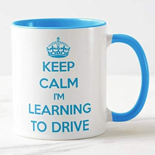Vixar Farbige Tasse mit Aufschrift Keep Calm I'm Learning to Drive