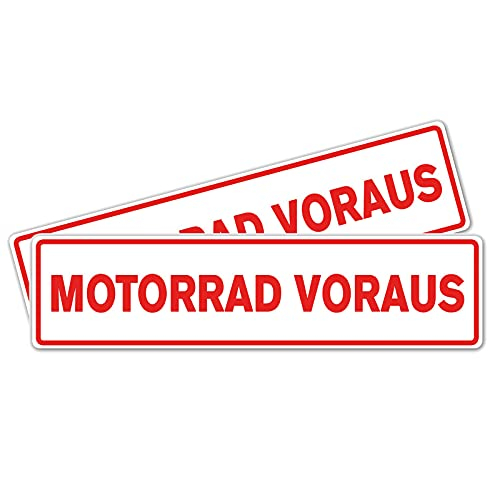 2 Stück Motorrad Voraus Hochwertiges Magnetschild