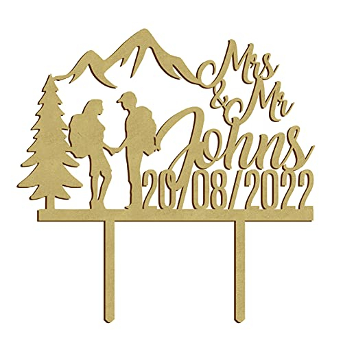 Hochzeit Personalisierte Topper Berge der Liebe