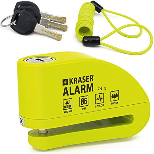 KRASER KR6Y Bremsscheibenschloss mit Alarm
