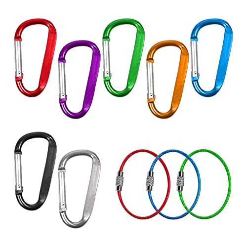 Verschlusskarabiner-Set, 7 D-Karabiner