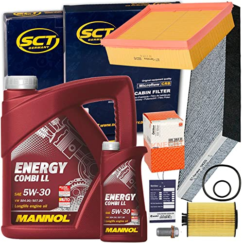 Inspektionspaket Filter + 6l Mannol Combi LL 5W-30