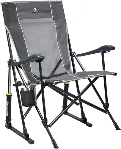 GCI Outdoor Roadtrip Rocker zusammenklappbarer Schaukelstuhl & Outdoor-Campingstuhl – Quecksilber