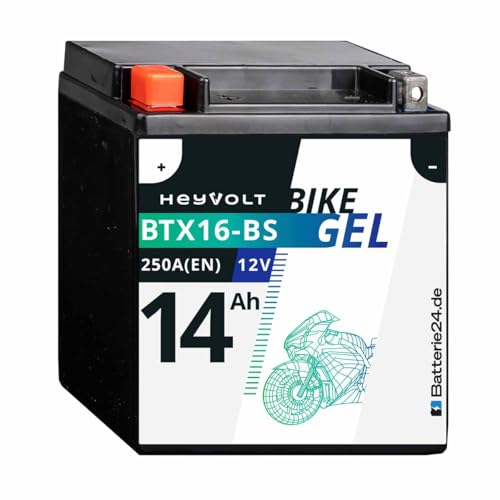 HeyVolt GEL Motorradbatterie 12V 14Ah