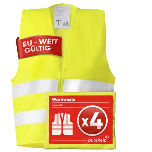 PURAHELP Warnwesten Auto 4er Set