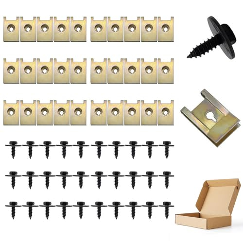 30 PCS Edelstahl Blechmutter, Schraube Mutter Clip Kit