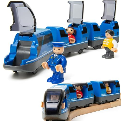 TOPLIVING Batteriebetriebenes Eisenbahnschienen-Set
