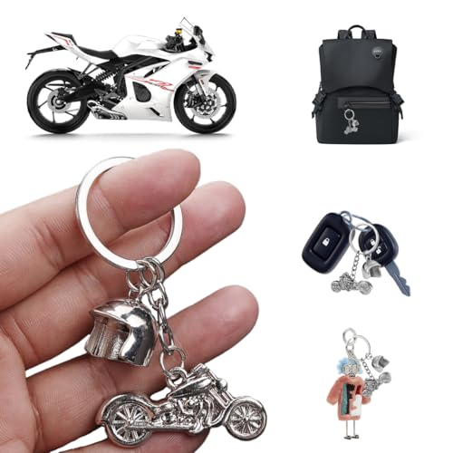 FENQURO Motorrad Schlüsselanhänger mit Schutzengel