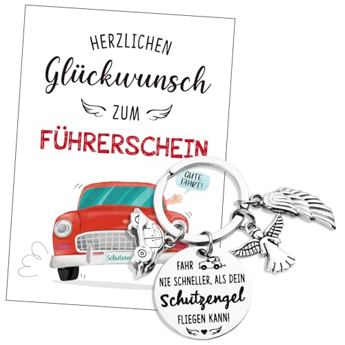 BOOMTOP Schlüsselanhänger Führerschein Bestanden Geschenk