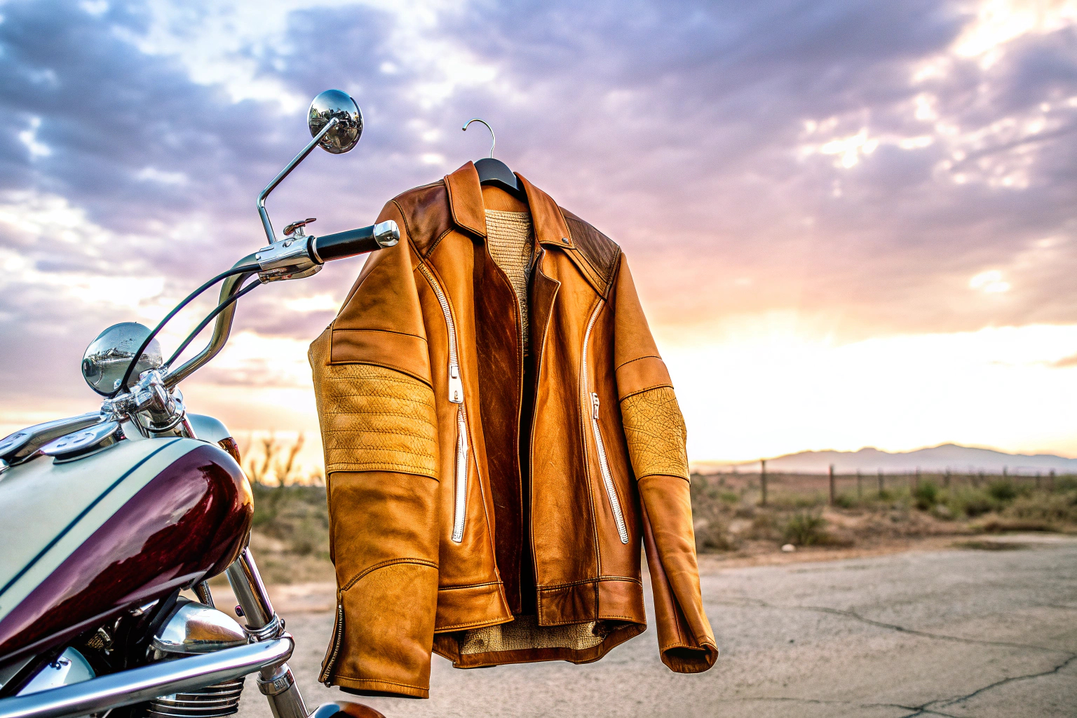 Motorradjacke im modischen Design