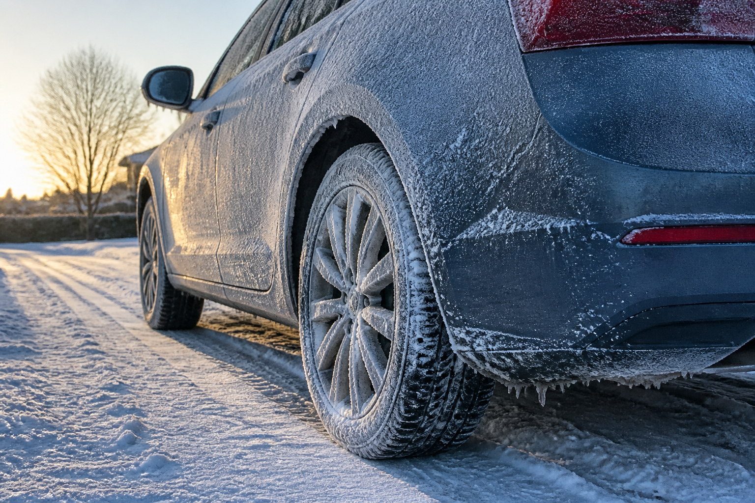 Elektrische Parkbremse bei Frost und Schnee am Auto