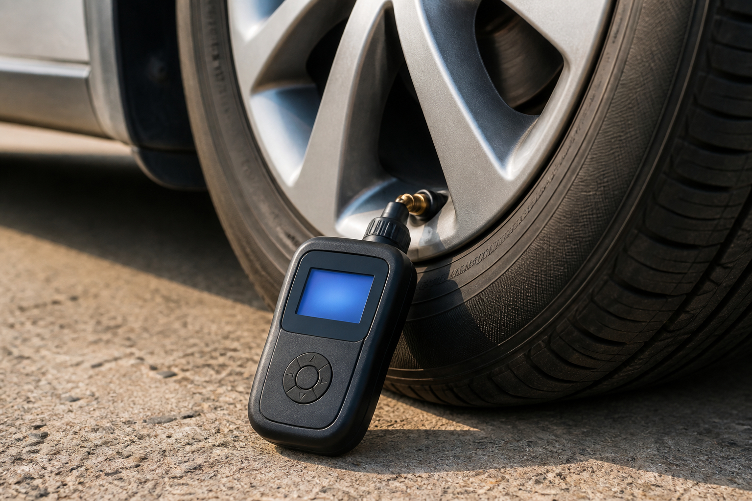 RDKS-Sensor mit Anlerngerät am Autoreifen aktivieren