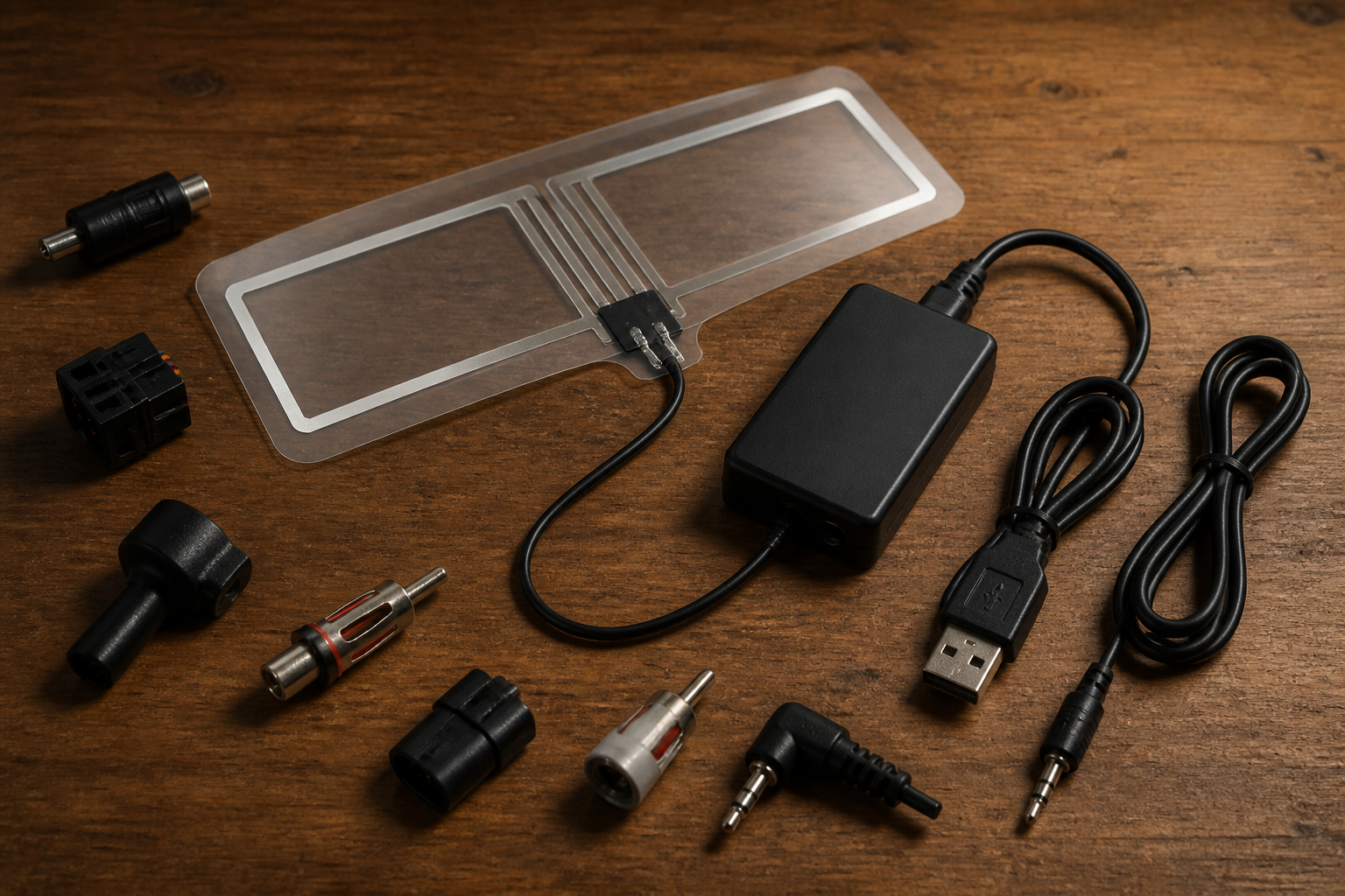 DAB Auto Adapter Zubehör mit Antenne USB und AUX Kabel