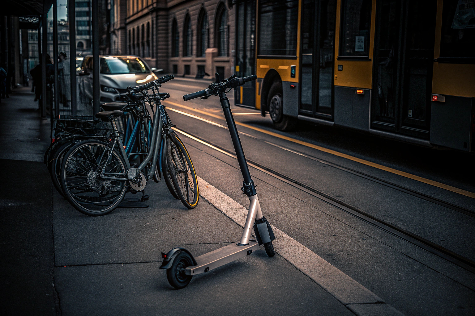 Stadtfahrzeuge auf einer Straße